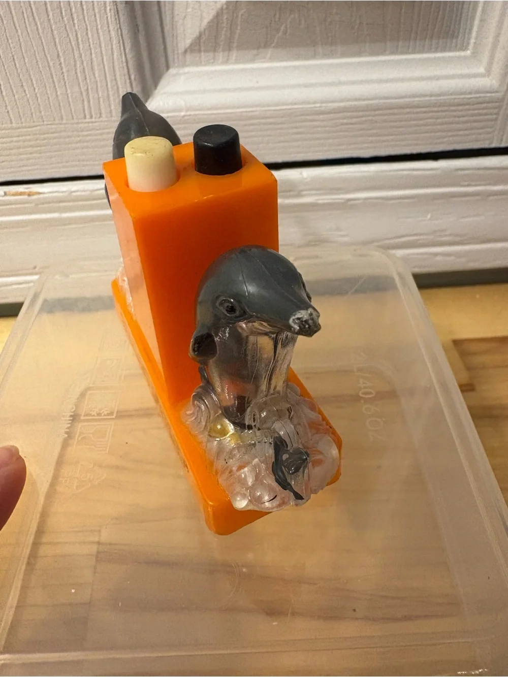 Sea World Orange Dolphin Vintage salt and pepper dispenser